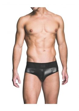 Prowler Red Wetlook Brief - Small - Black