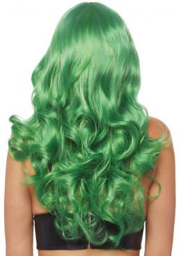 Leg Avenue Misfit Long Wavy Bang Wig - O/S - Green