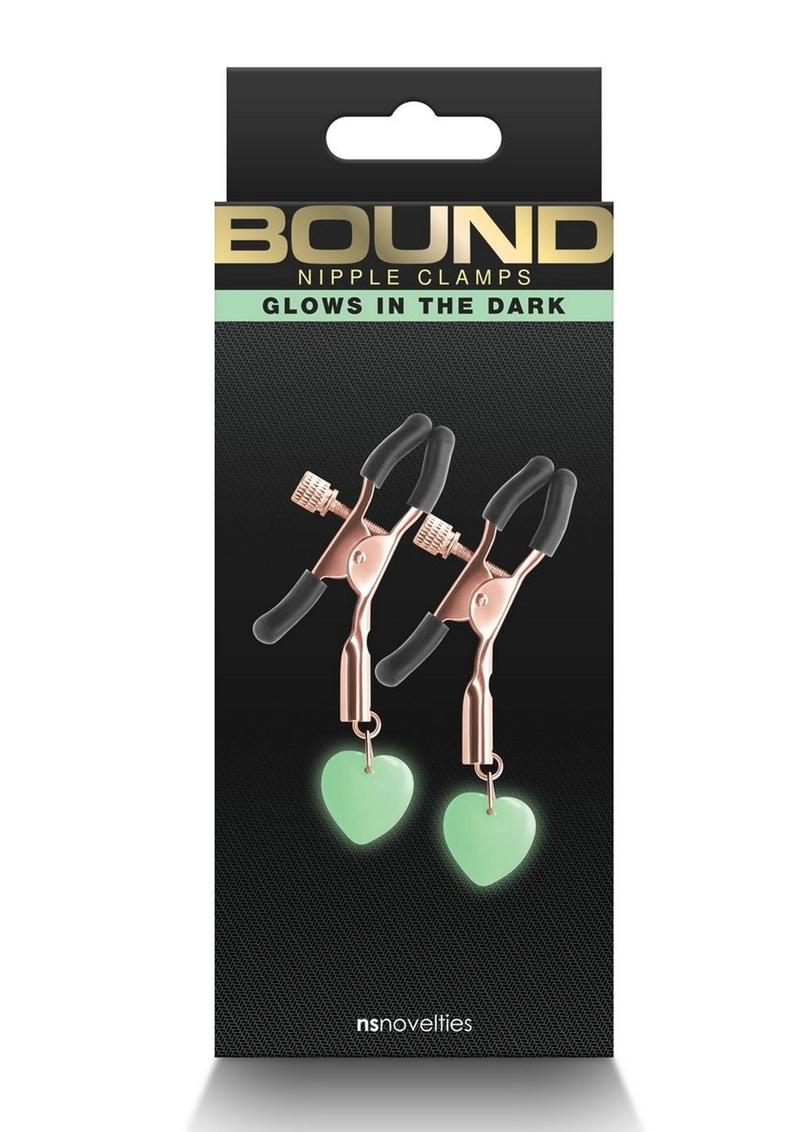 Bound Nipple Clamps G3 Iron Glow in the Dark - Rose Gold