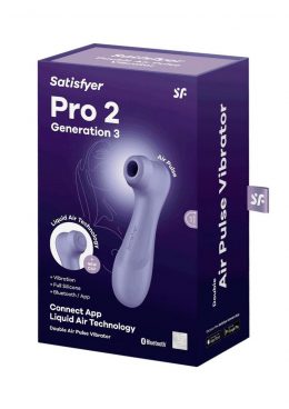 Satisfyer Pro 2 Generation 3 with Connect App Silicone Clitoral Stimulator - Lilac