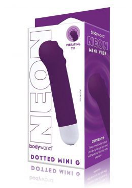 Bodywand Dotted Mini G Rechargeable Silicone Vibrator - Neon Purple