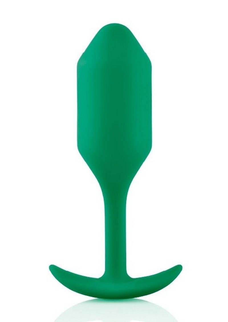 B-Vibe Snug Plug 2 Silicone Weighted Anal Plug - Green