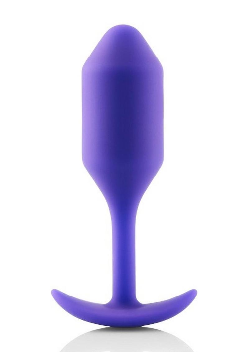 B-Vibe Snug Plug 2 Silicone Weighted Anal Plug - Purple