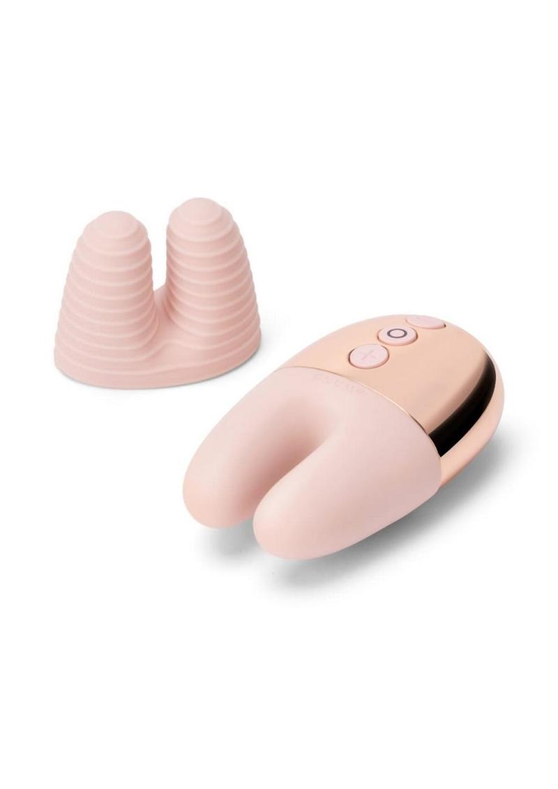 Le Wand Double Vibe Rechargeable Silicone Rabbit Vibrator - Rose Gold
