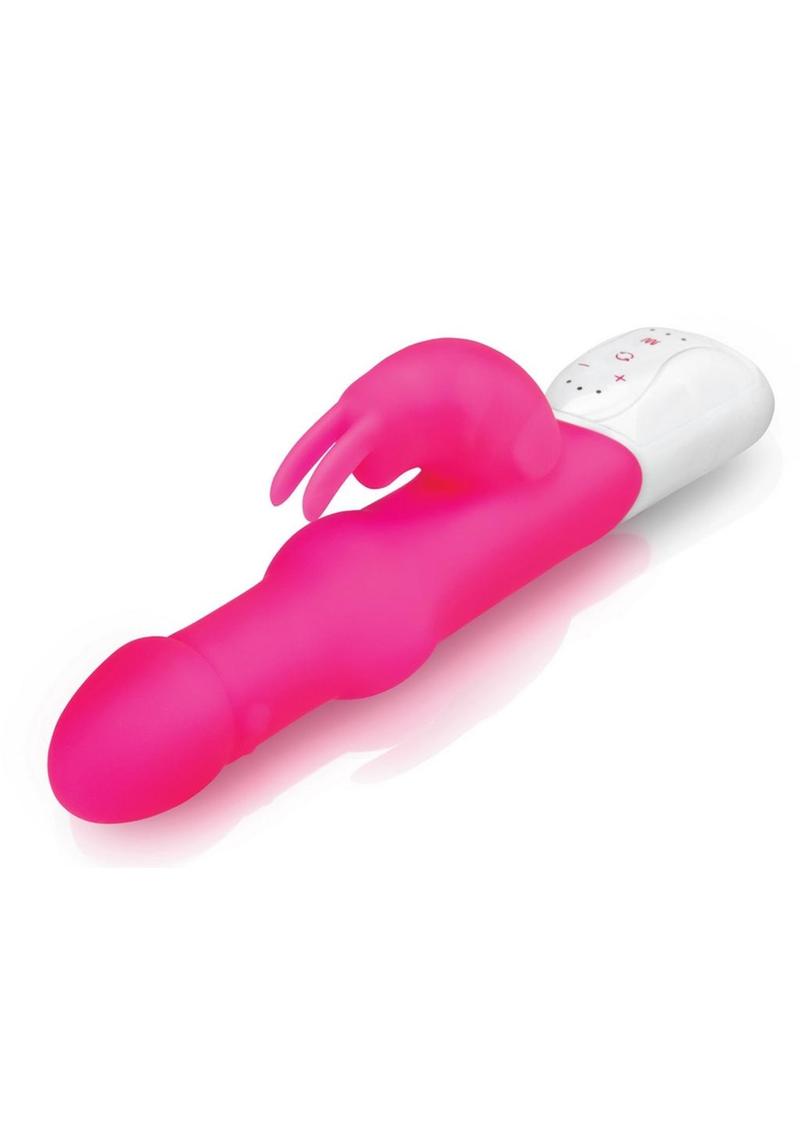 Rabbit Essentials Silicone Rechargeable Pearls Rabbit Vibrator - Hot Pink
