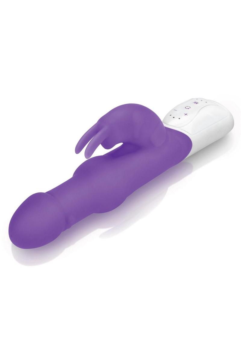 Rabbit Essentials Silicone Rechargeable Beads Rabbit Vibrator - Purple