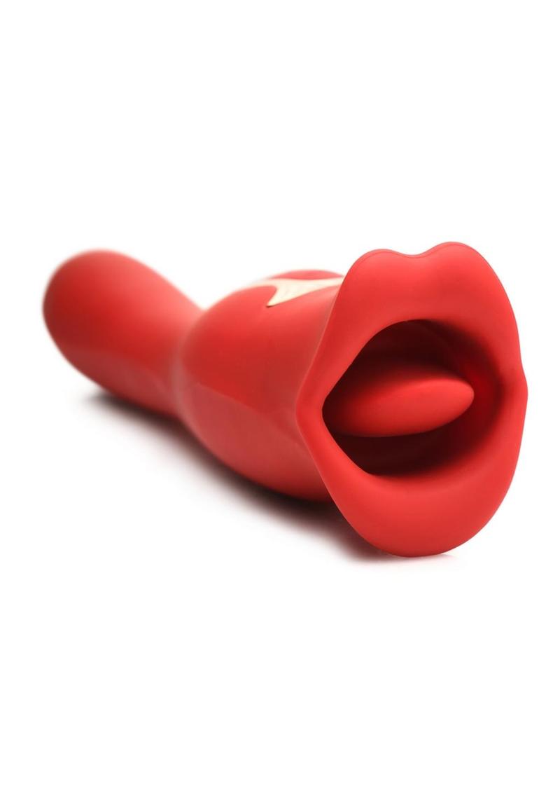 Lickgasm Kiss and Tell Pro Dual-Ended Kissing Rechargeable Silicone Vibrator - Red