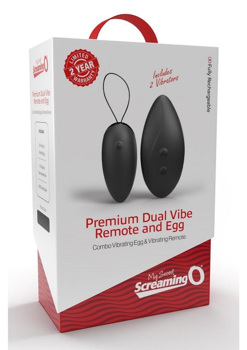My Secret Screaming O Premium Dual Vibe Remote and Egg Silicone Combo Kit - Black