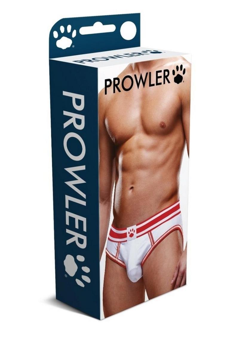 Prowler White/Red Open Brief - XLarge