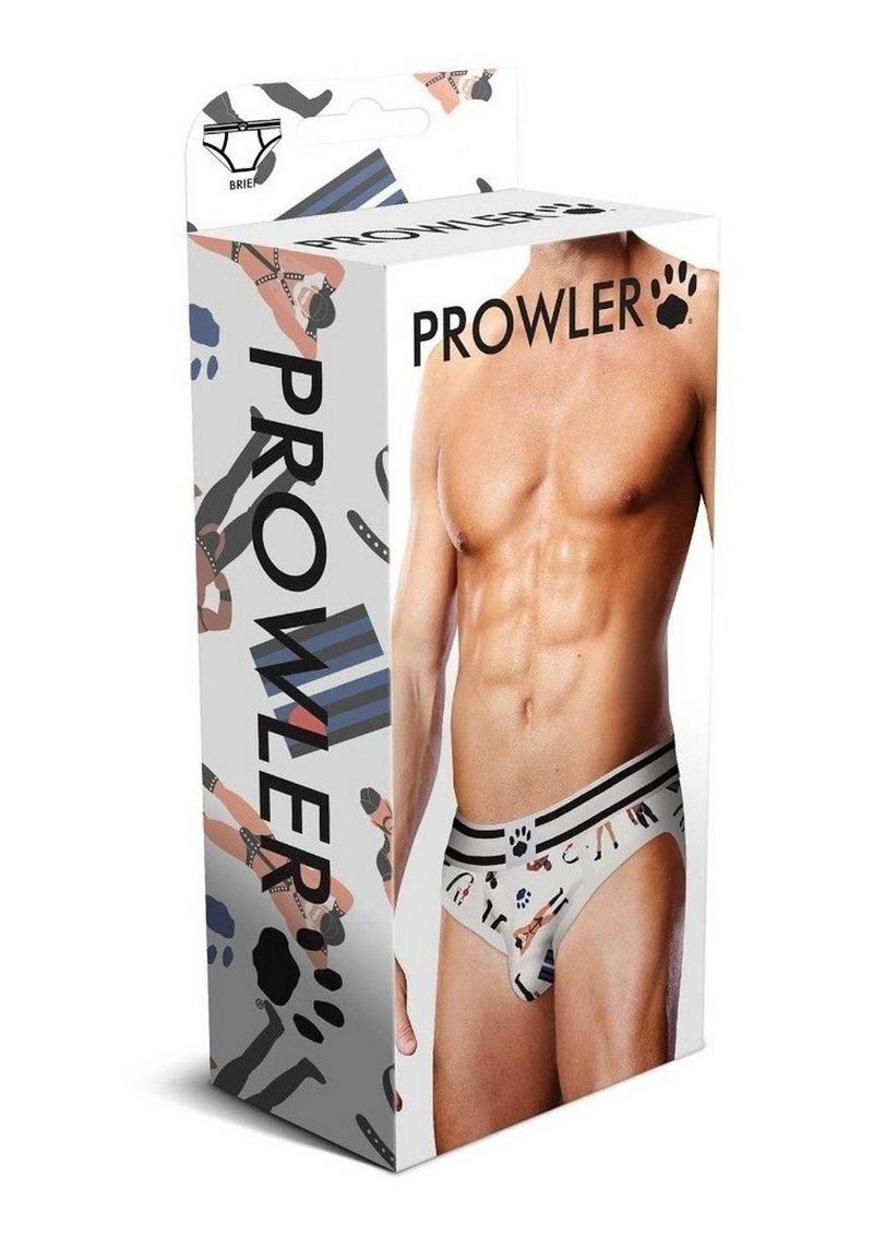 Prowler Spring/Summer 2023 Leather Pride Brief - Large - White/Black