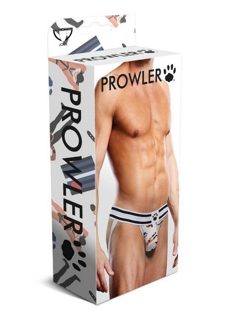 Prowler Spring/Summer 2023 Leather Pride Jock - Medium - White/Black
