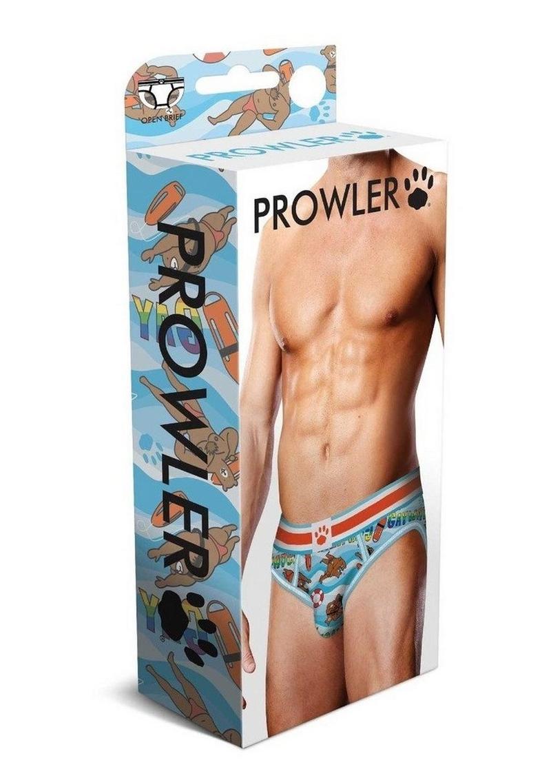 Prowler Spring/Summer 2023 Gaywatch Bears Open Brief - XLarge - Blue/Orange