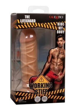 Working Stiff The Lifeguard Realistic Posable Dildo with Suction Cup - Caramel