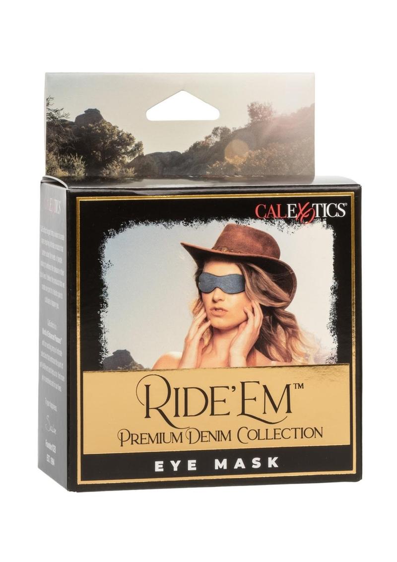 Ride `em Premium Denim Collection Eye Mask - Blue