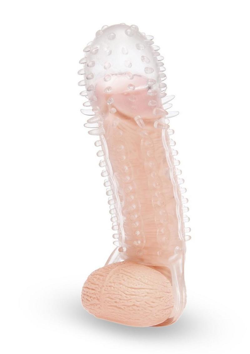 Size Up Texured Clear View Penis Extender with Ball Loop 1.5in