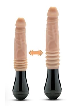 Dr. Skin Silicone Dr. Knight Rechargeable Thrusting Gyrating Vibrating Dildo 10.5in - Vanilla