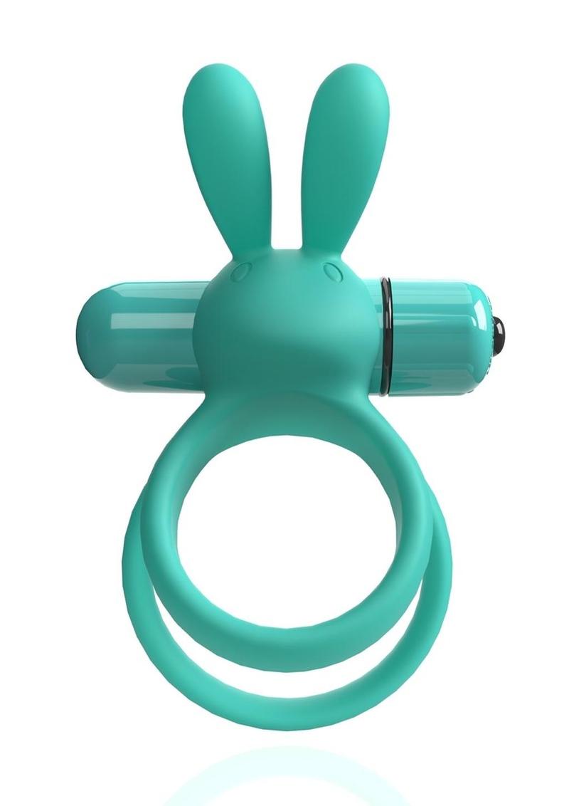 4B Ohare XL Rechargeable Silicone Rabbit Vibrating Cock Ring - Kiwi