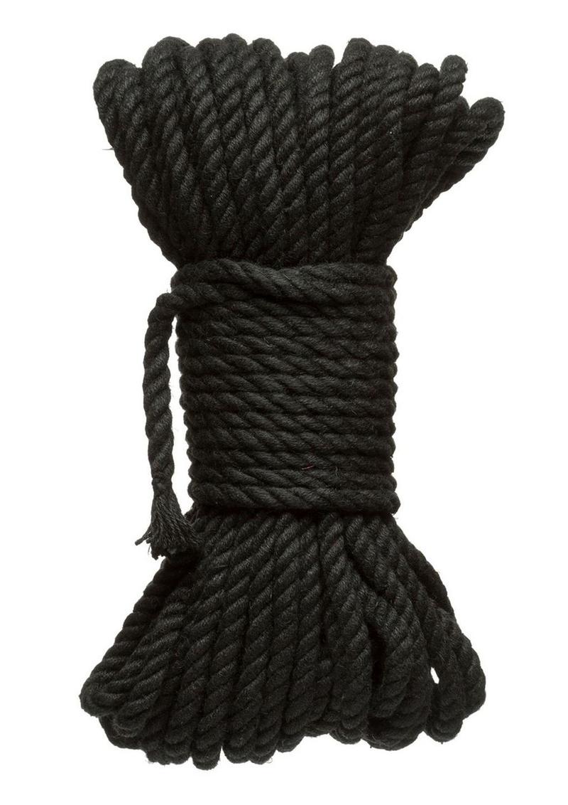 Merci Hogtied Bind and Tie 6mm Hemp Bondage Rope 50ft - Black