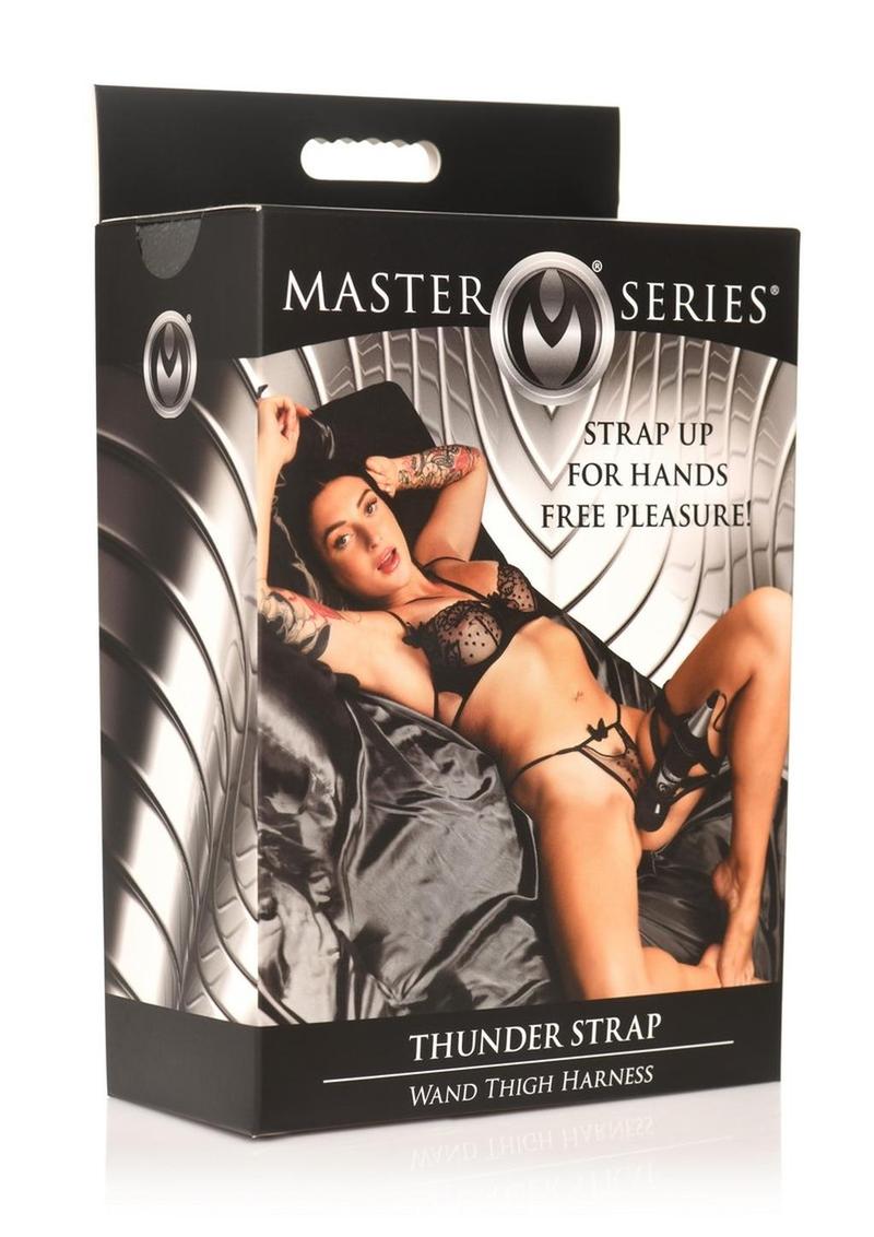 Master Series Thunder Strap Wand Thigh Harness - Black