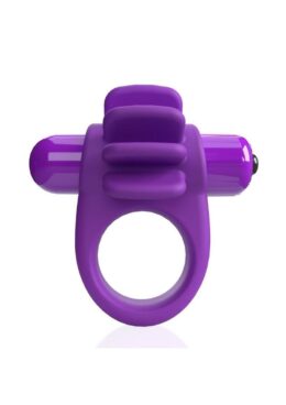 4T Skooch Vibrating Cock Ring with Clitoral Stimulator - Grape