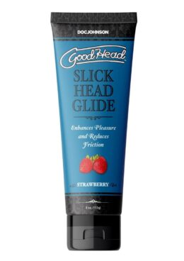 GoodHead Slick Head Glide Water Based Flavored Lubricant Strawberry 4oz - Bulk