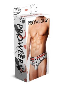 Prowler Puppie Print Open Brief - XSmall - White/Black