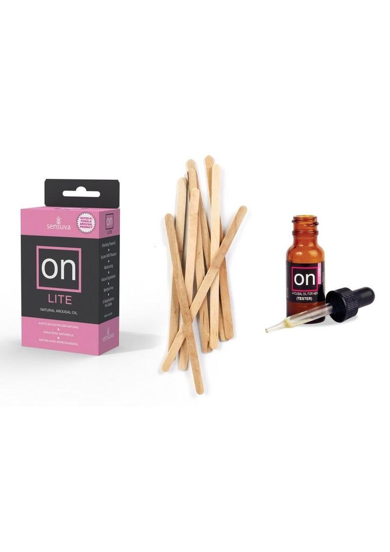 On Lite Arousal Oil 5ml Medium Box 12 Piece + Tester/Sticks Refill Kit