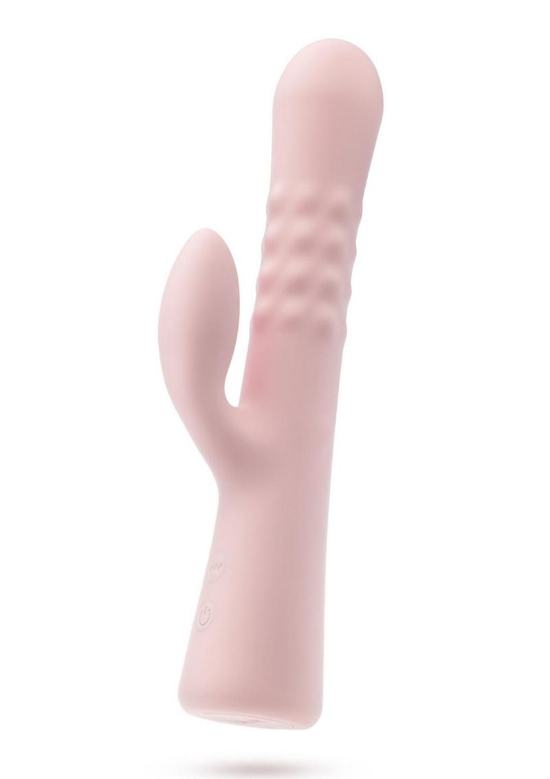 Blush Jaymie Rechargeable Silicone Rabbit Vibrator - Pink