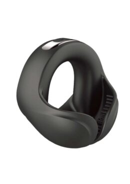 CockPower Scrotum Hugger Rechargeable Silicone Cock Ring- Black