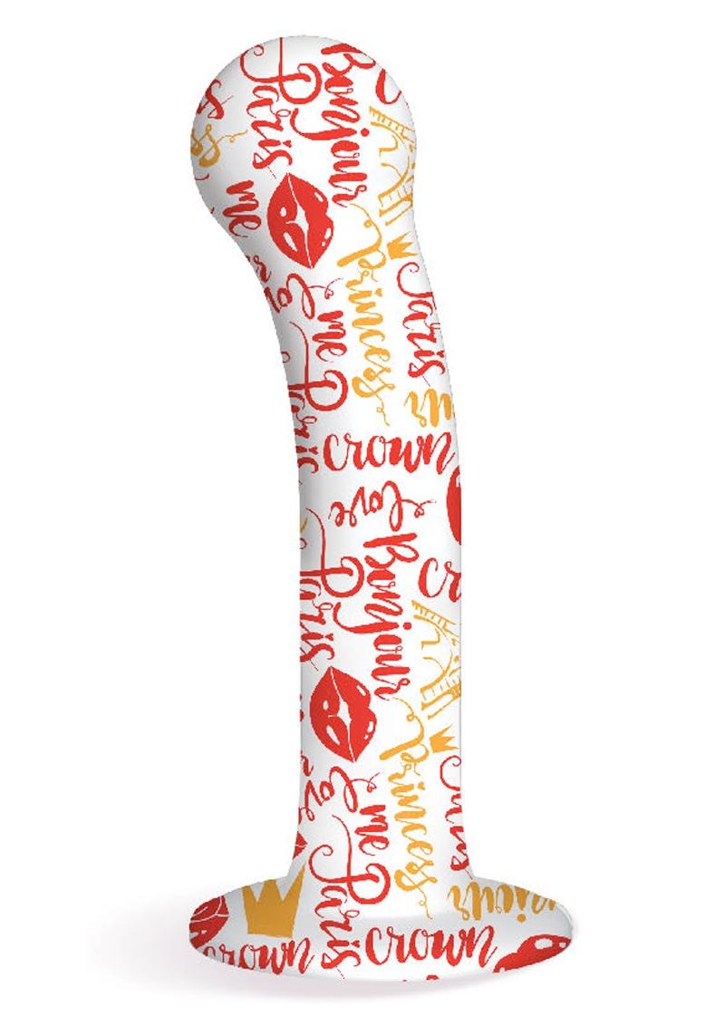 Collage I Remember Paris G-Spot Silicone Dildo - White and Red