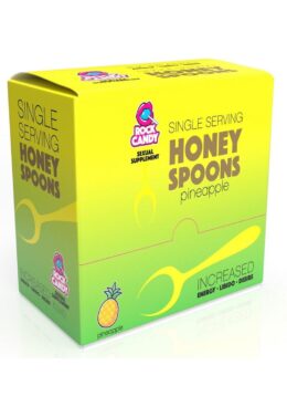 Rock Candy Honey Spoons Unisex Sexual Supplement Pineapple (24 Packs per Display)