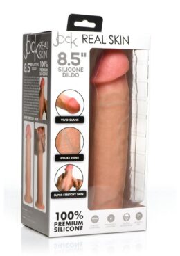 Jock Real Skin Silicone Dildo 8.5in - Vanilla