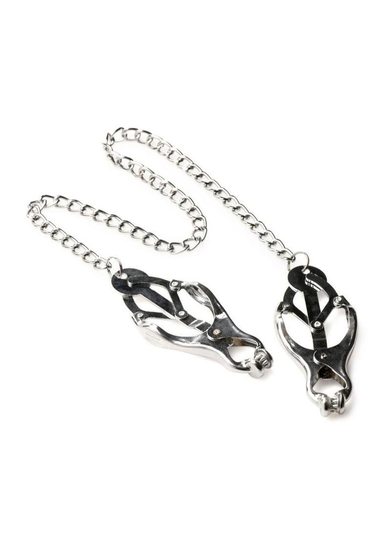 Master Series Tyrant Spiked Clover Nipple Clamps - Silver