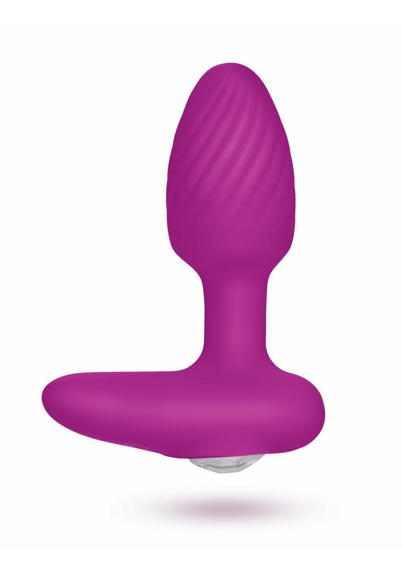 Bodywand Socialite Swag Rechargeable Silicone P-Spot Vibrator - Purple/Gold