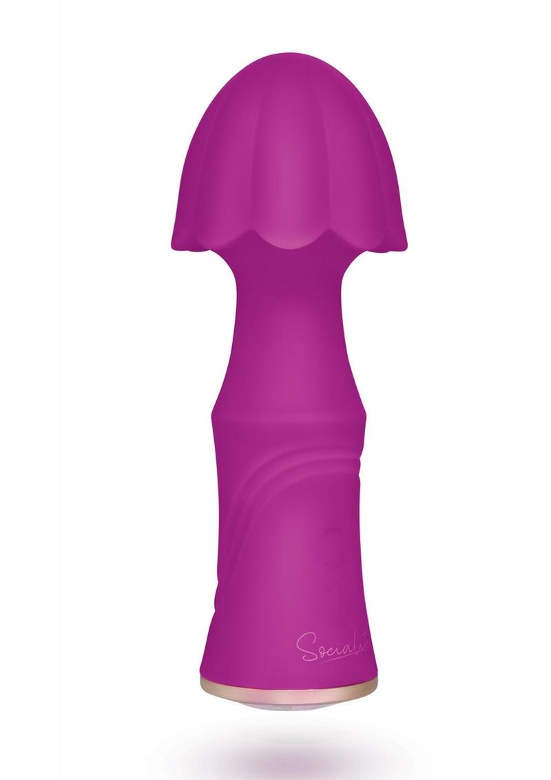 Bodywand Socialite Pacha Rechargeable Silicone Wand - Purple/Gold