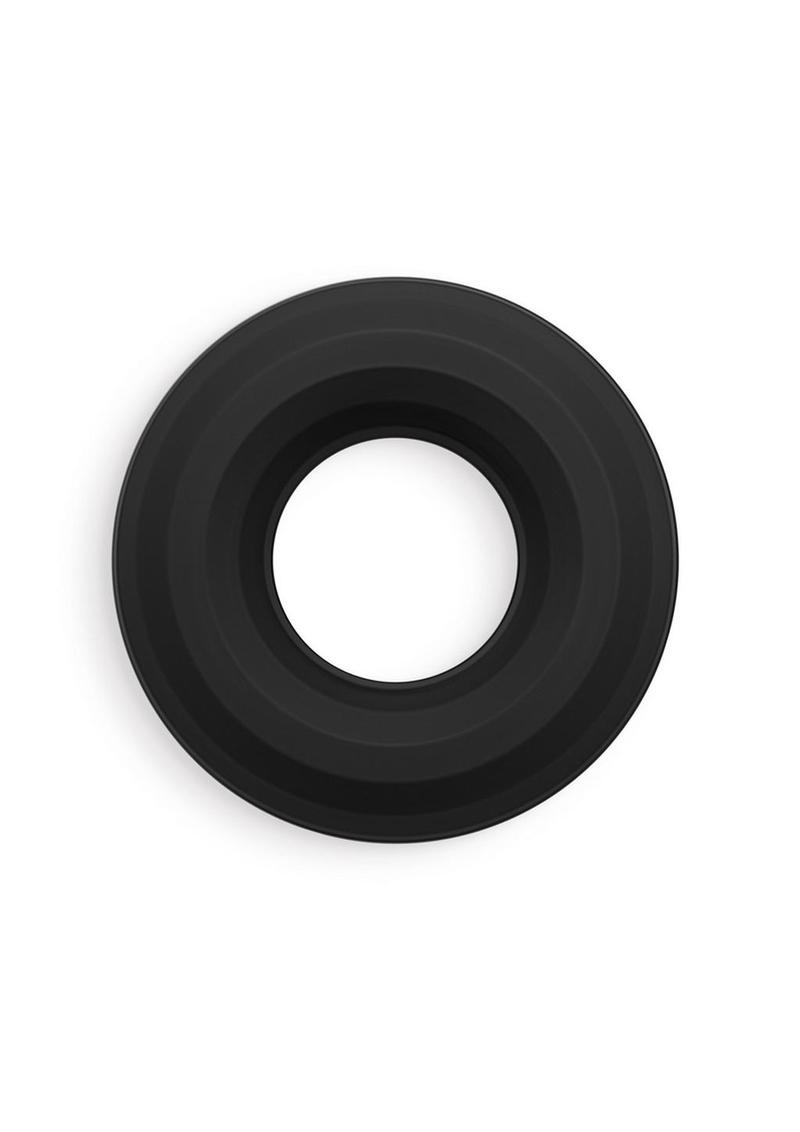 Renegade Fireman Ring Silicone Cock Ring - Large - Black