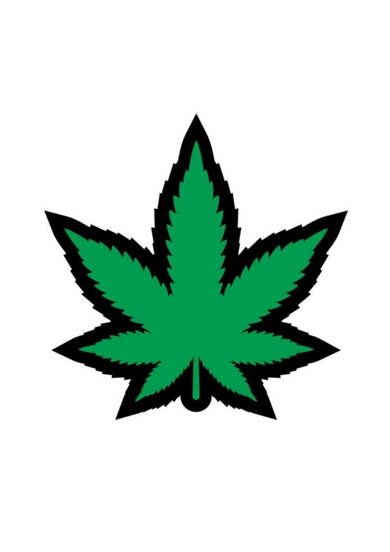 Marijuana Leaf Green Enamel Pin - Green/Black