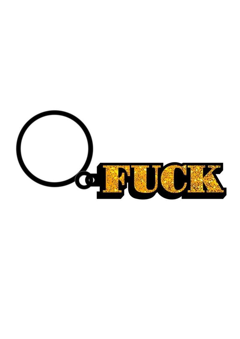 Fuck Keychain - Yellow/Black