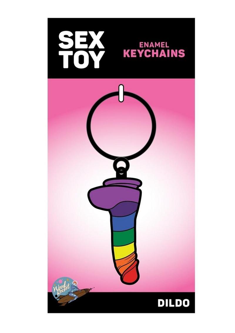 Dildo Rainbow Keychain - Multicolor