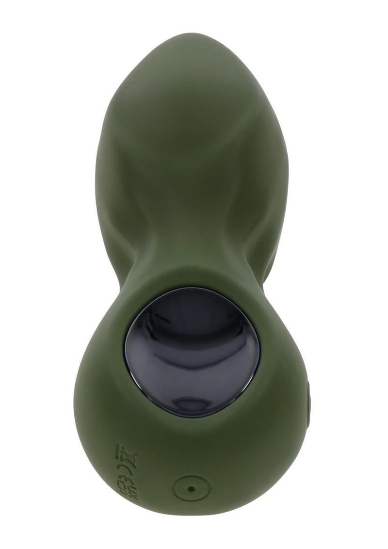 Gender X My Secret Garden Rechargeable Silicone Anal Plug with Remote - Green