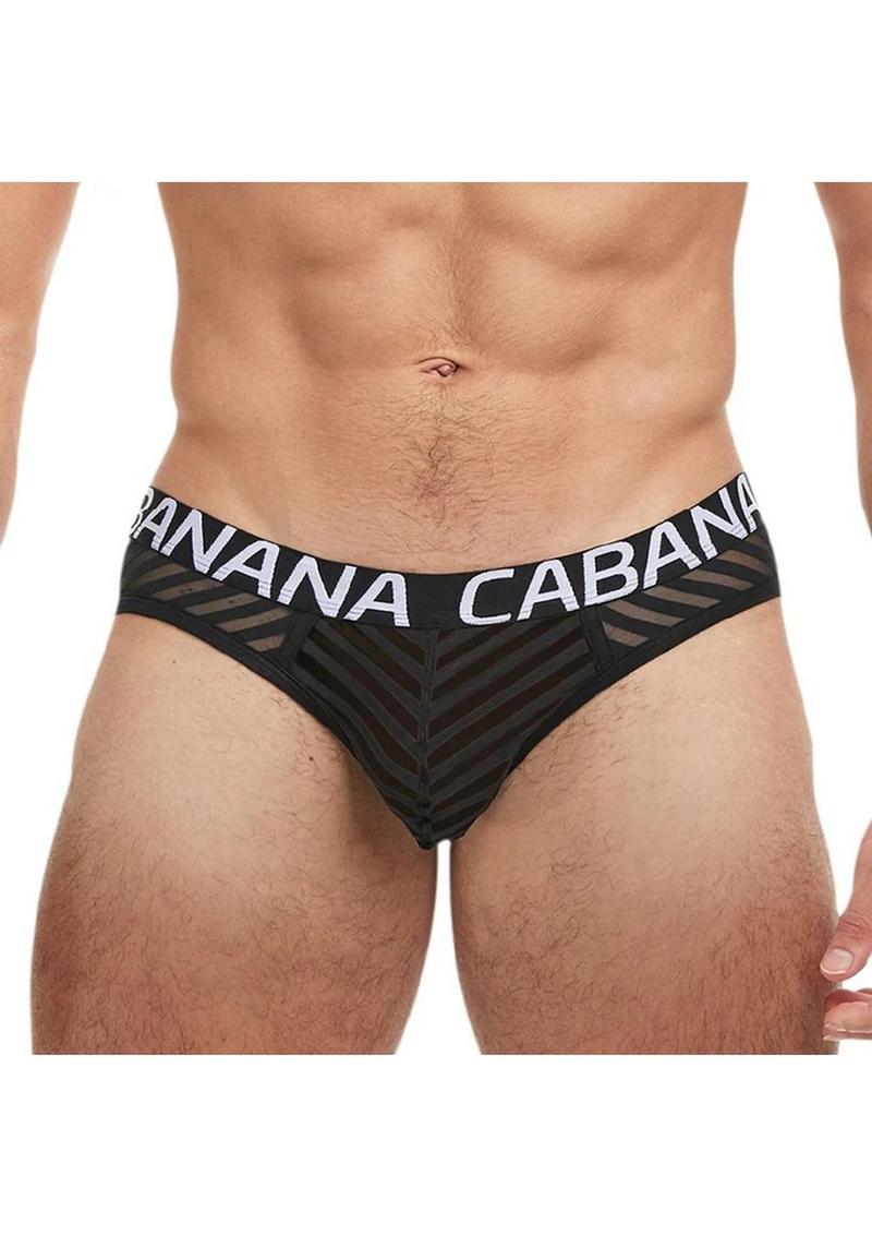 Banana Cabana Sheer Bikini - Medium/Large - Black