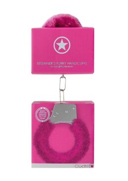 Ouch! Beginner`s Handcuffs Furry - Pink