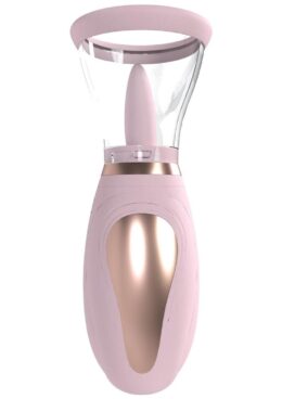 Pumped Enhanced Automatic 13 Speed Silicone Rechargeable Vulva and Breast Pump - Pink