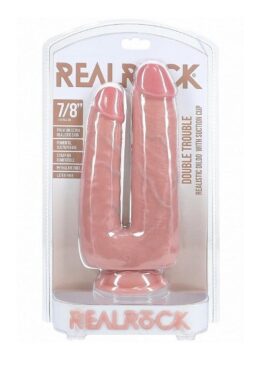 RealRock Ultra Realistic Skin Double Trouble 7in/8in - Vanilla