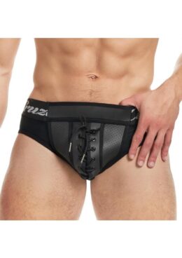 Cruze Kick-Off Lace Up Brief - Small/Medium - Black