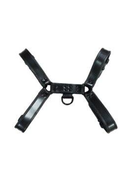 Rouge Over The Head Adjustable Leather Harness - XXLarge - Black