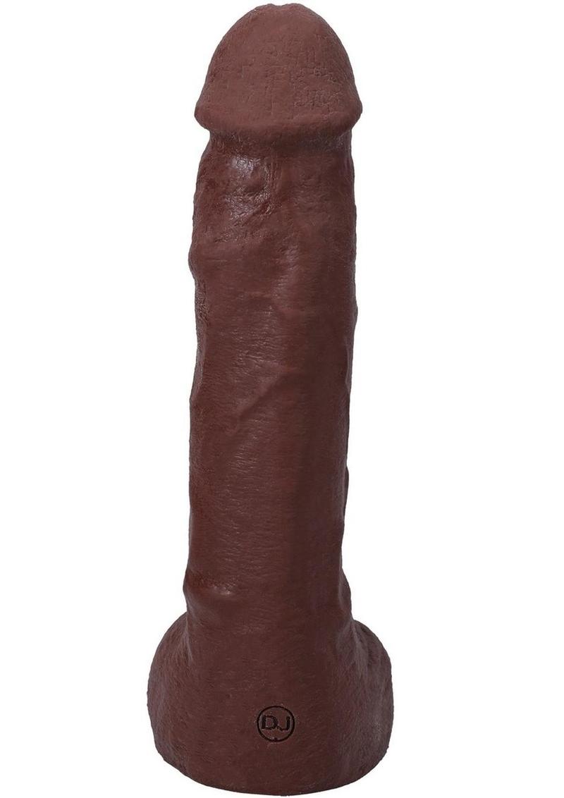 The Realistic Cock with Balls Ultraskyn Squirting with Removable Vac-U-Lock Suction Cup 9.5in - Chocolate