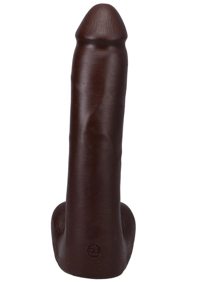 The Realistic Cock with Balls Ultraskyn Removable Vac-U-Lock Suction Cup 9in - Chocolate