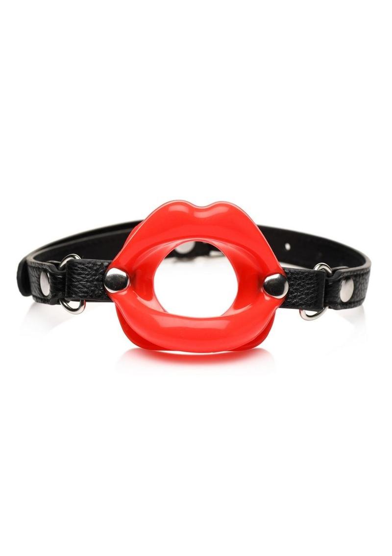 Juicy Lips Silicone Open Mouth Gag - Red