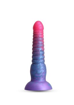 Colours Stacked Silicone Dildo 6in - Pink/Blue